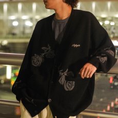 画像10: Rose Knit Cardigan BLK ローズ ニット カーディガン (10)