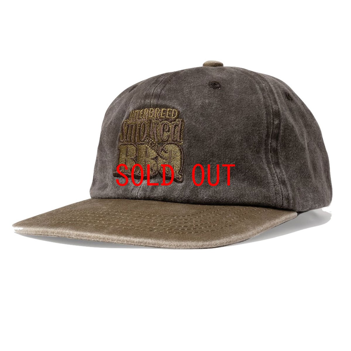 画像3: Smoke House Faded Cap コットン ツイル フラット バイザー キャップ (3)