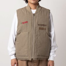 画像6: x Raw Factory Vest Natural ダック コットン ワーク ベスト (6)