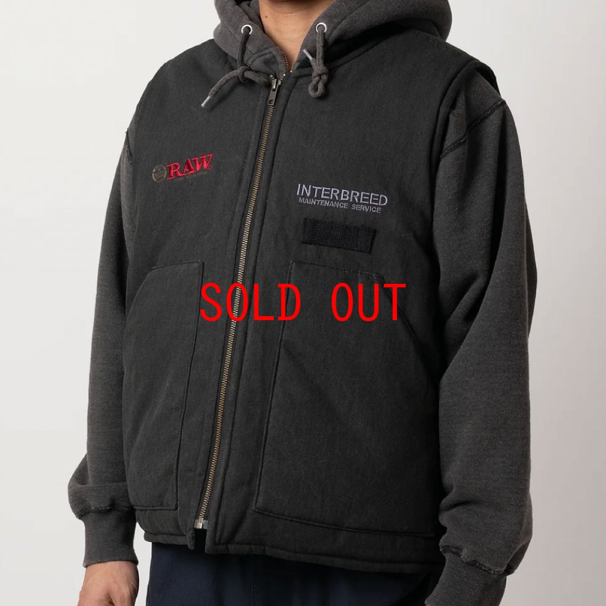 画像8: x Raw Factory Vest Natural ダック コットン ワーク ベスト (8)