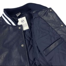 画像5: X MLB Official New York PU Leather Stadium Jacket ニューヨーク レザー スタジアム ジャケット 公式 (5)