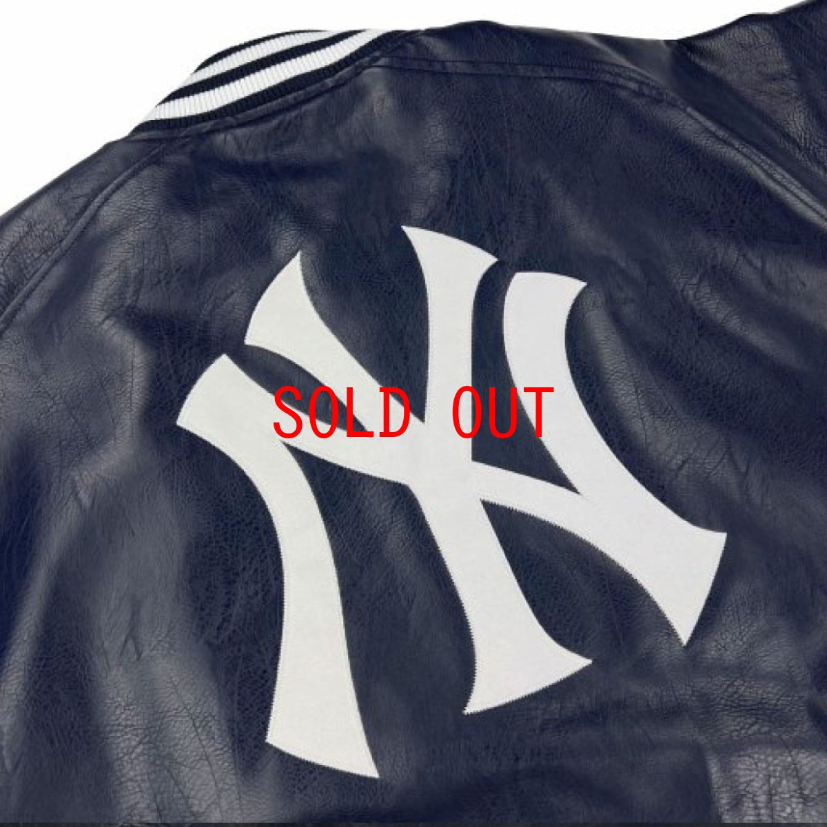 画像6: X MLB Official New York PU Leather Stadium Jacket ニューヨーク レザー スタジアム ジャケット 公式 (6)