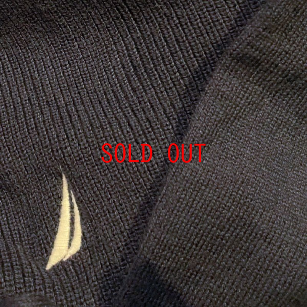 画像2: One Point Solid Crew Neck Knit Sweater NVY ワンポイント クルーネック コットン ニット セーター (2)