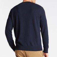 画像3: One Point Solid Crew Neck Knit Sweater NVY ワンポイント クルーネック コットン ニット セーター (3)