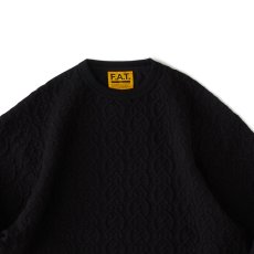 画像4: Cabler Cable Knit Crewneck Cut&Saw BLK ケーブル ニット クルーネック カットソー (4)