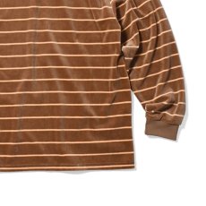 画像6: Multi Striped Velour L/S Tee 長袖 ベロア Tシャツ (6)