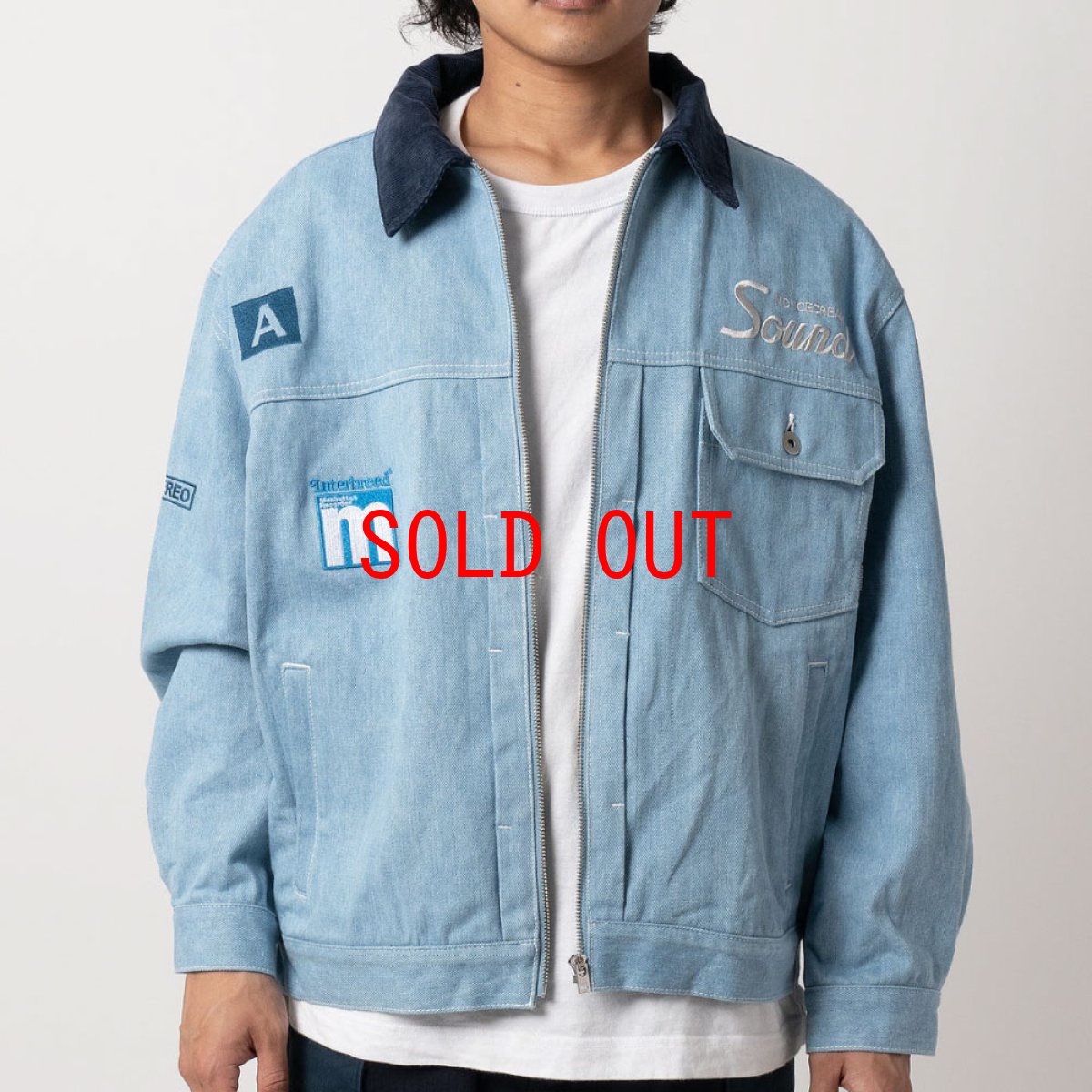 画像5: x Manhattan Records Blue Jacket マンハッタン レコード ブルー デニム ジャケット (5)