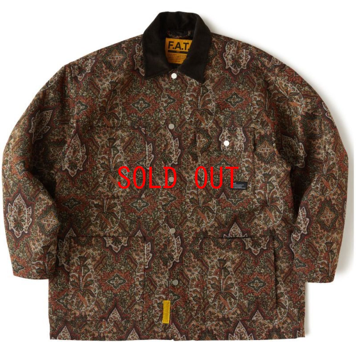 画像2: FiberallI Coverall Jacket Liberty ゴブラン ジャガード ワーク カバーオール (2)