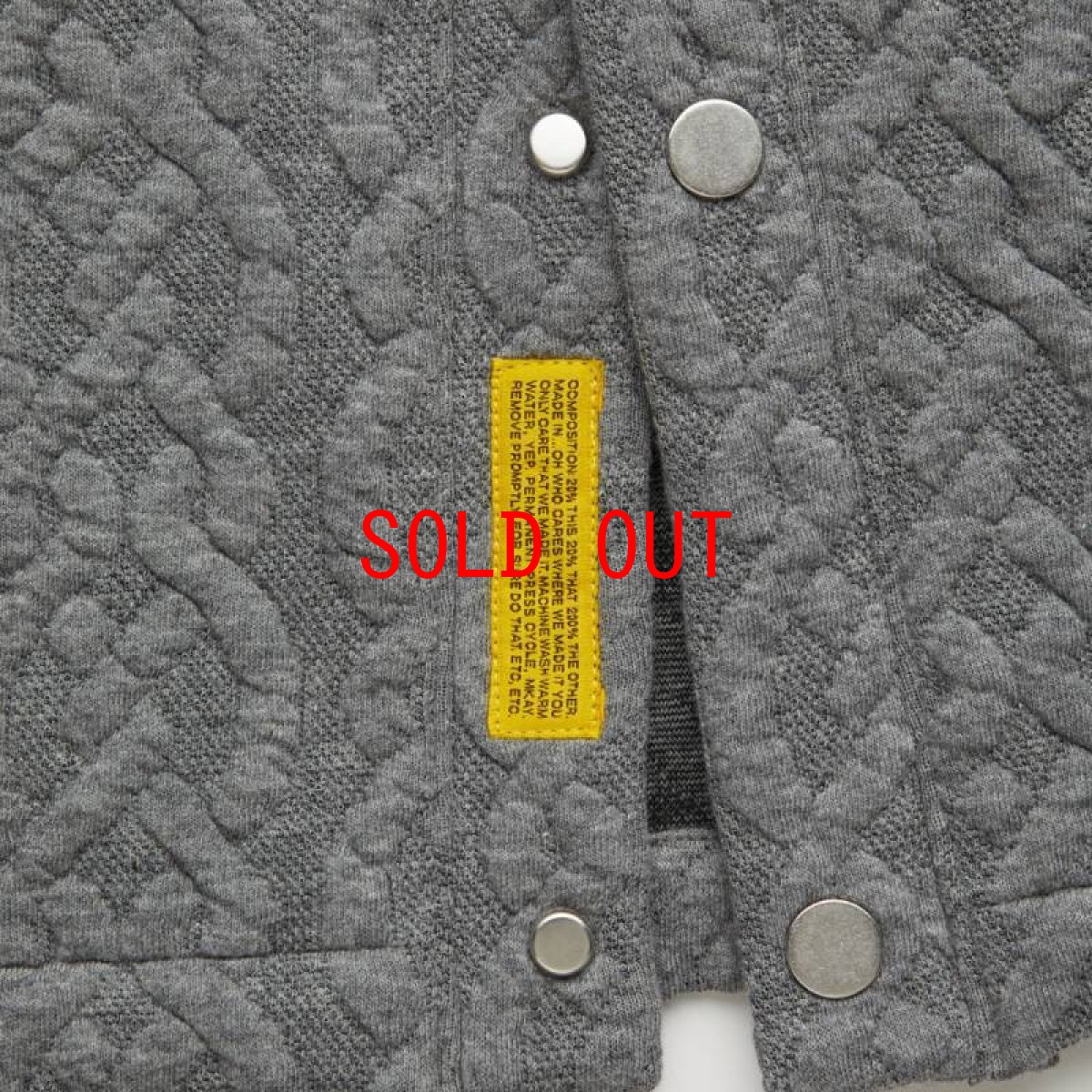 画像6: Cabgan Cable Knit Cardigan GRY ケーブル ニット カーディガン (6)