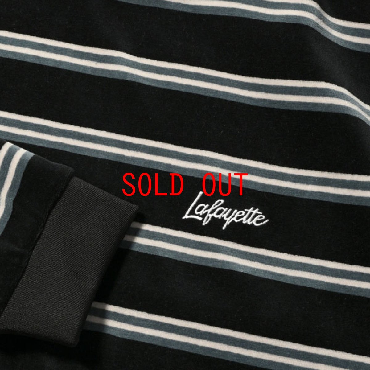 画像7: Multi Striped Velour L/S Tee 長袖 ベロア Tシャツ (7)