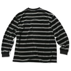 画像2: Multi Striped Velour L/S Tee 長袖 ベロア Tシャツ (2)