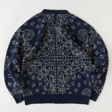 画像2: Gandana Bandana Knit Cardigan NVY バンダナ ニット カーディガン (2)