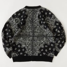 画像3: Gandana Bandana Knit Cardigan BLK バンダナ ニット カーディガン (3)