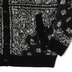 画像6: Gandana Bandana Knit Cardigan BLK バンダナ ニット カーディガン (6)