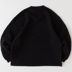 画像3: Cabler Cable Knit Crewneck Cut&Saw BLK ケーブル ニット クルーネック カットソー (3)