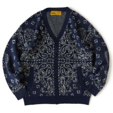 画像1: Gandana Bandana Knit Cardigan NVY バンダナ ニット カーディガン (1)