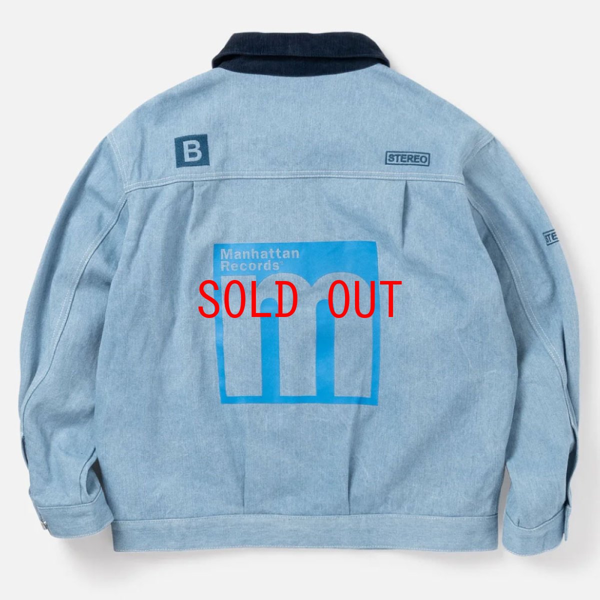 画像3: x Manhattan Records Blue Jacket マンハッタン レコード ブルー デニム ジャケット (3)