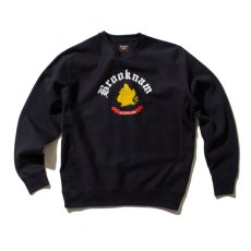 画像2: Brooknam Crewneck Sweatshirt BLK ブルックナム クルーネック スウェット (2)