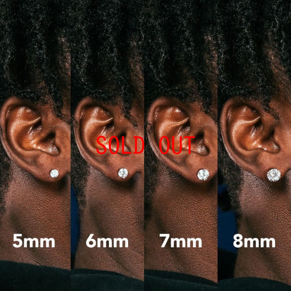 画像6: 925 Sterling Silver Round Stud Earrings Pearce Gold ゴールド VVS 4mm 5mm 6mm 7mm ピアス  (6)