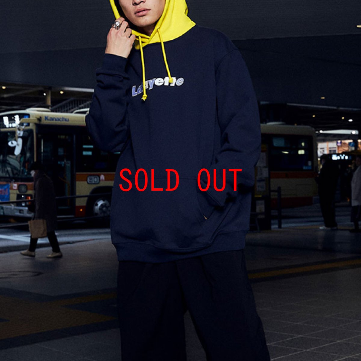 画像3: Lafayette Logo 2Tone Hoodie プルオーバー パーカー (3)