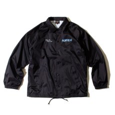 画像2: Knight Logo Nylon Jacket Black/Steel ロゴ ナイロン コーチ ジャケット (2)