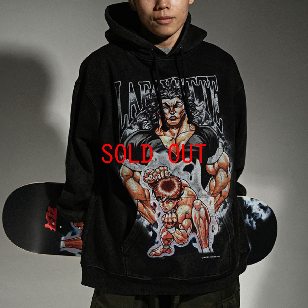 画像3: × Grappler Baki Yujiro Sweat Hoodie グラップラー刃牙 プルオーバー パーカー (3)