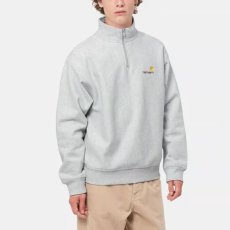 画像5: Half Zip American Script Sweatshirt Ash Heather ハーフ ジップ アメリカン スクリプト スウェット シャツ (5)