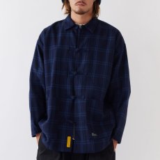 画像1: NEEDLER L/S Shirt チェック チャイナ 長袖 シャツ ジャケット (1)