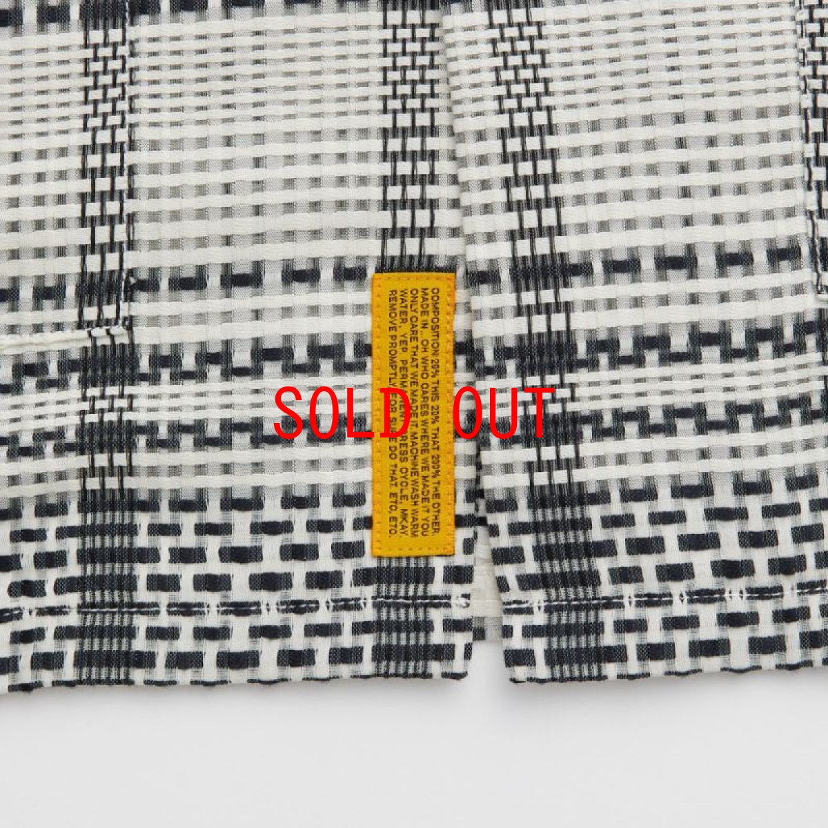 画像5: GIGASHEER S/S Mesh Check Shirt WHT 半袖 シアー チェック シャツ (5)