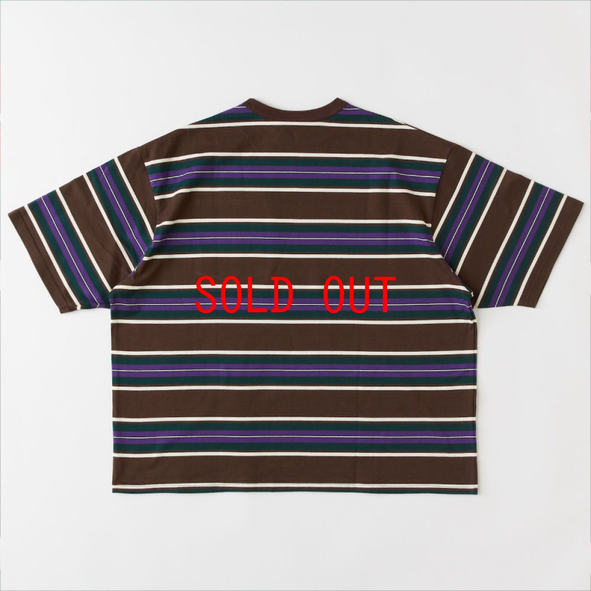 画像3: GRANDA S/S Border Tee BRN 半袖 ヘヴーウェイト Tシャツ (3)
