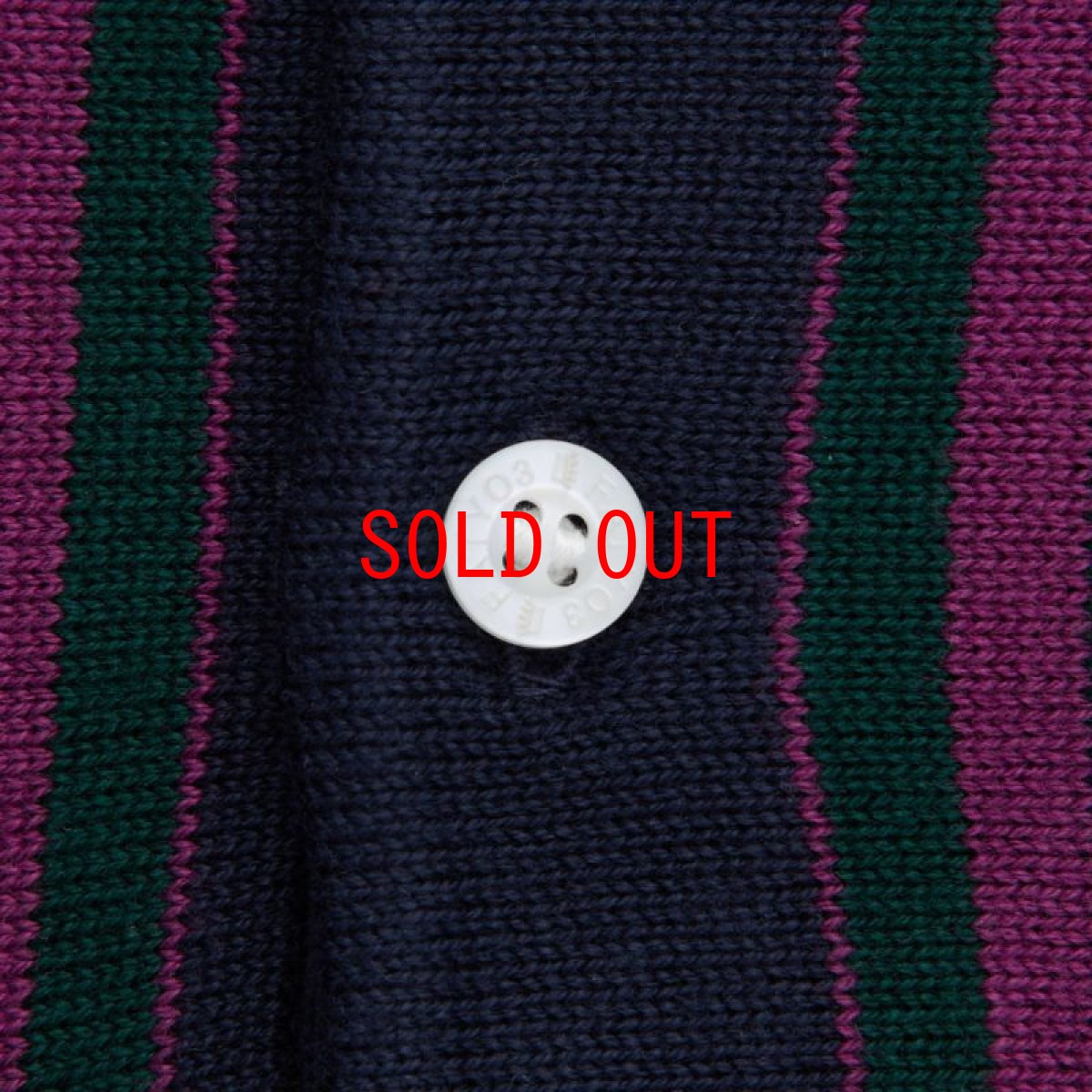 画像4: PINGAUGE S/S Knit Polo Shirt NVY 半袖 ストライプ ニット ポロ シャツ (4)