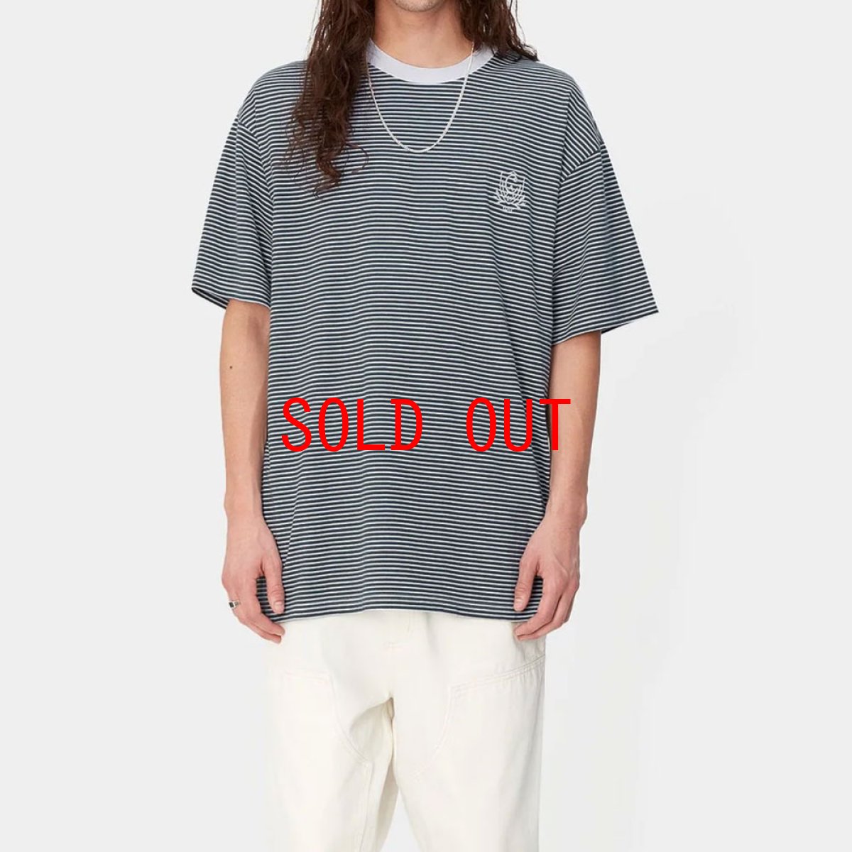 画像9: Carhartt WIP Fairley S/S Stripe Tee Naval Border フェアリー ストライプ 半袖 ボーダーTシャツ (9)