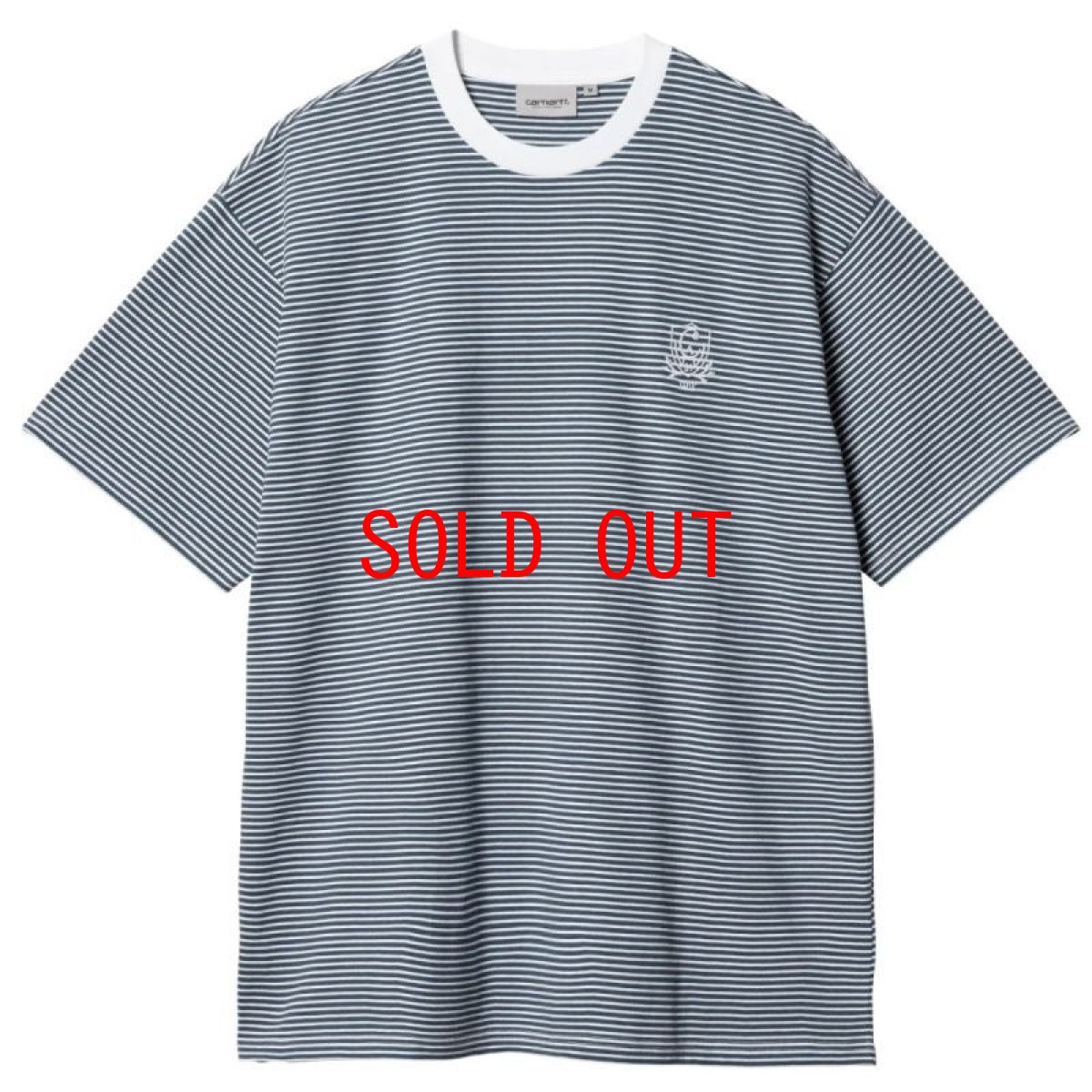 画像2: Carhartt WIP Fairley S/S Stripe Tee Naval Border フェアリー ストライプ 半袖 ボーダーTシャツ (2)