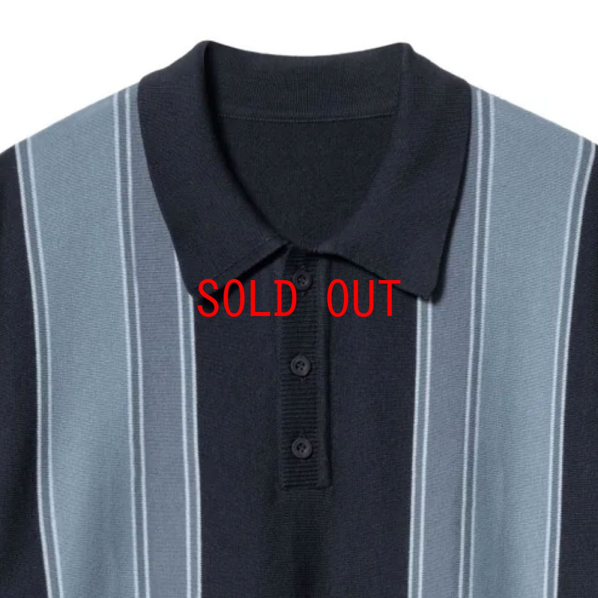 画像6: Kendricks Polo L/S Shirt Dark コットン ニット 長袖 ストライプ ポロ シャツ (6)