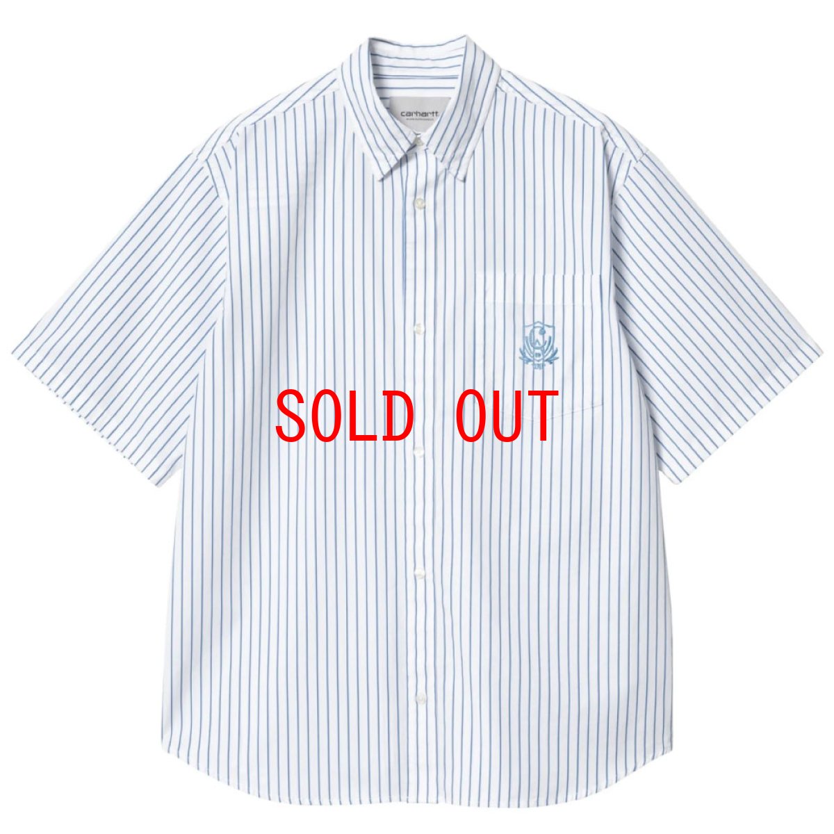 画像3: Linus Stripe S/S Shirt Bleach BLU 半袖 ルーズフィット ストライプ シャツ (3)