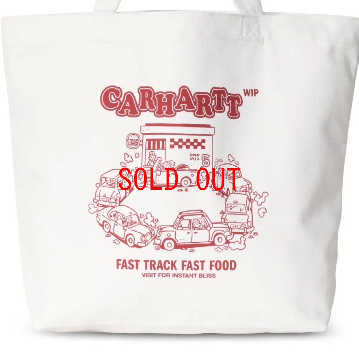 画像6: Canvas Graphic Tote Bag Fast Food Print キャンバス グラフィック ファストフィード トート バッグ (6)