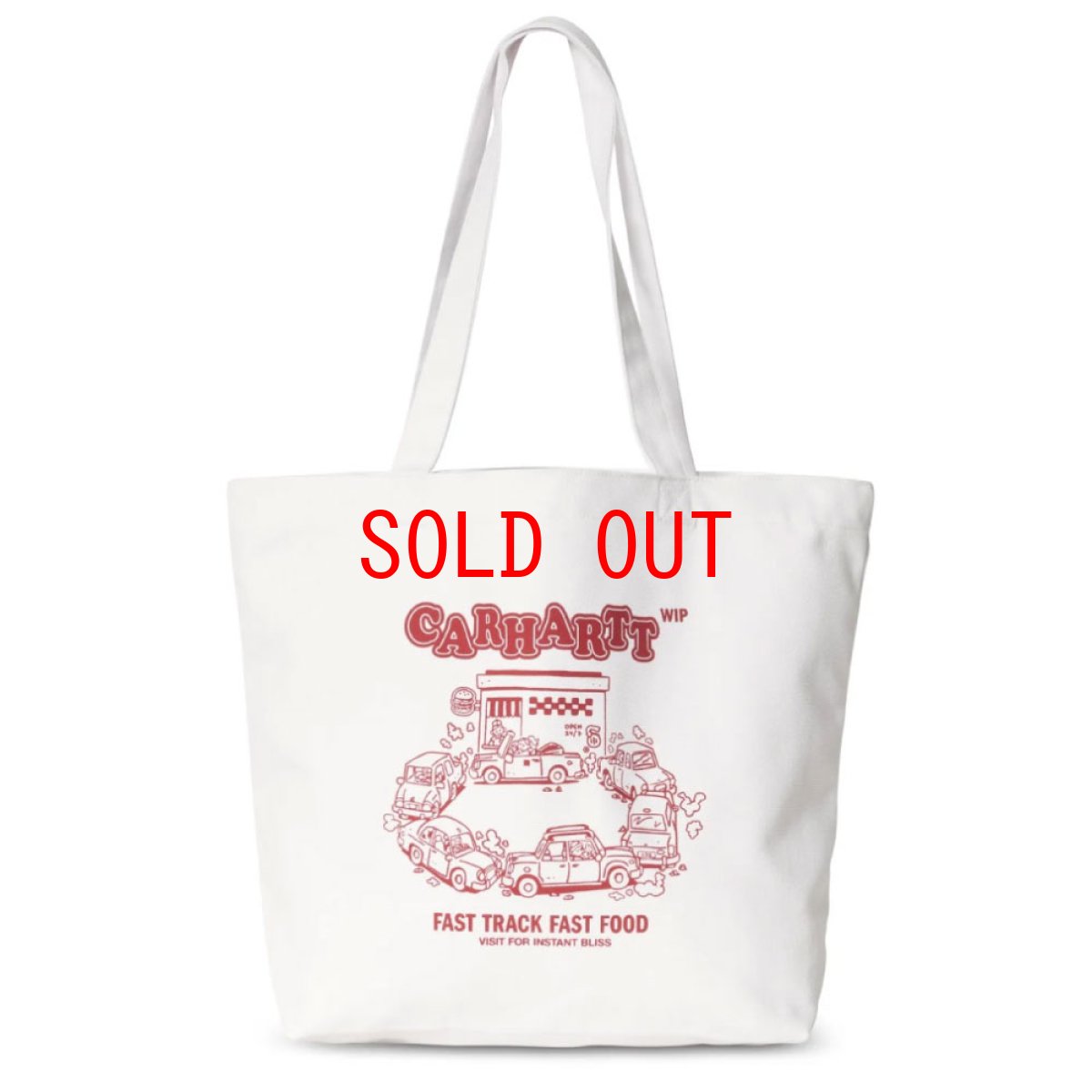 画像2: Canvas Graphic Tote Bag Fast Food Print キャンバス グラフィック ファストフィード トート バッグ (2)