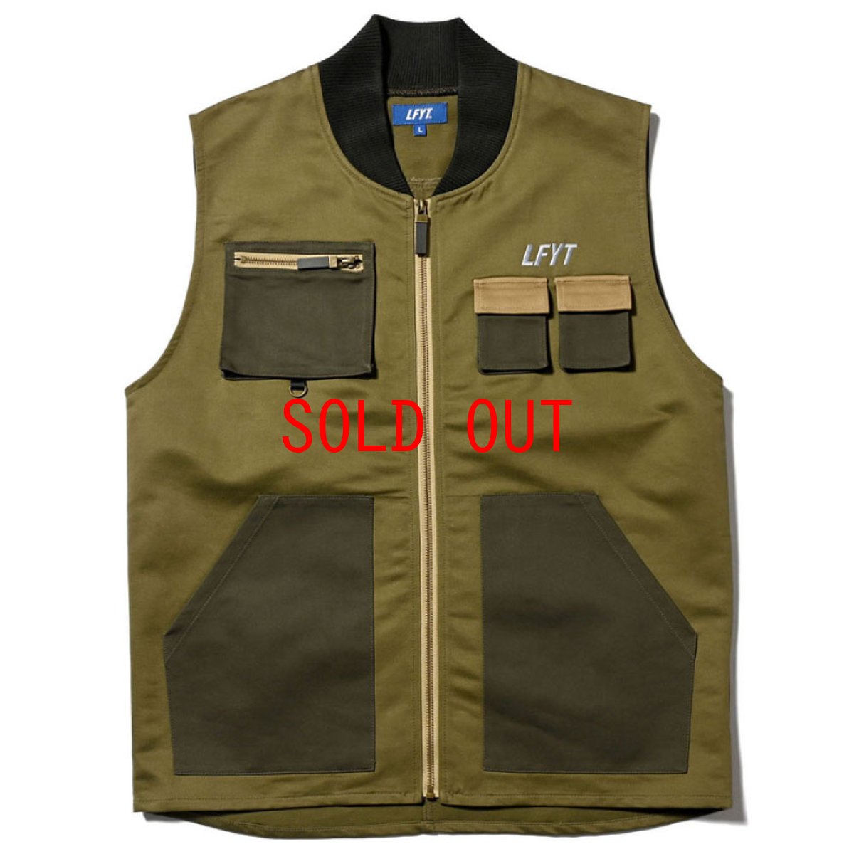 画像2: Tonal Multi Pocket Vest OLV マルチ ポケット ベスト (2)