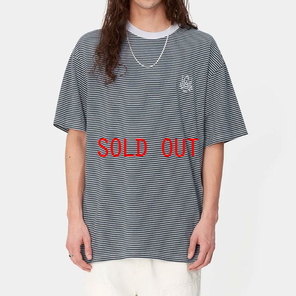画像8: Carhartt WIP Fairley S/S Stripe Tee Naval Border フェアリー ストライプ 半袖 ボーダーTシャツ (8)
