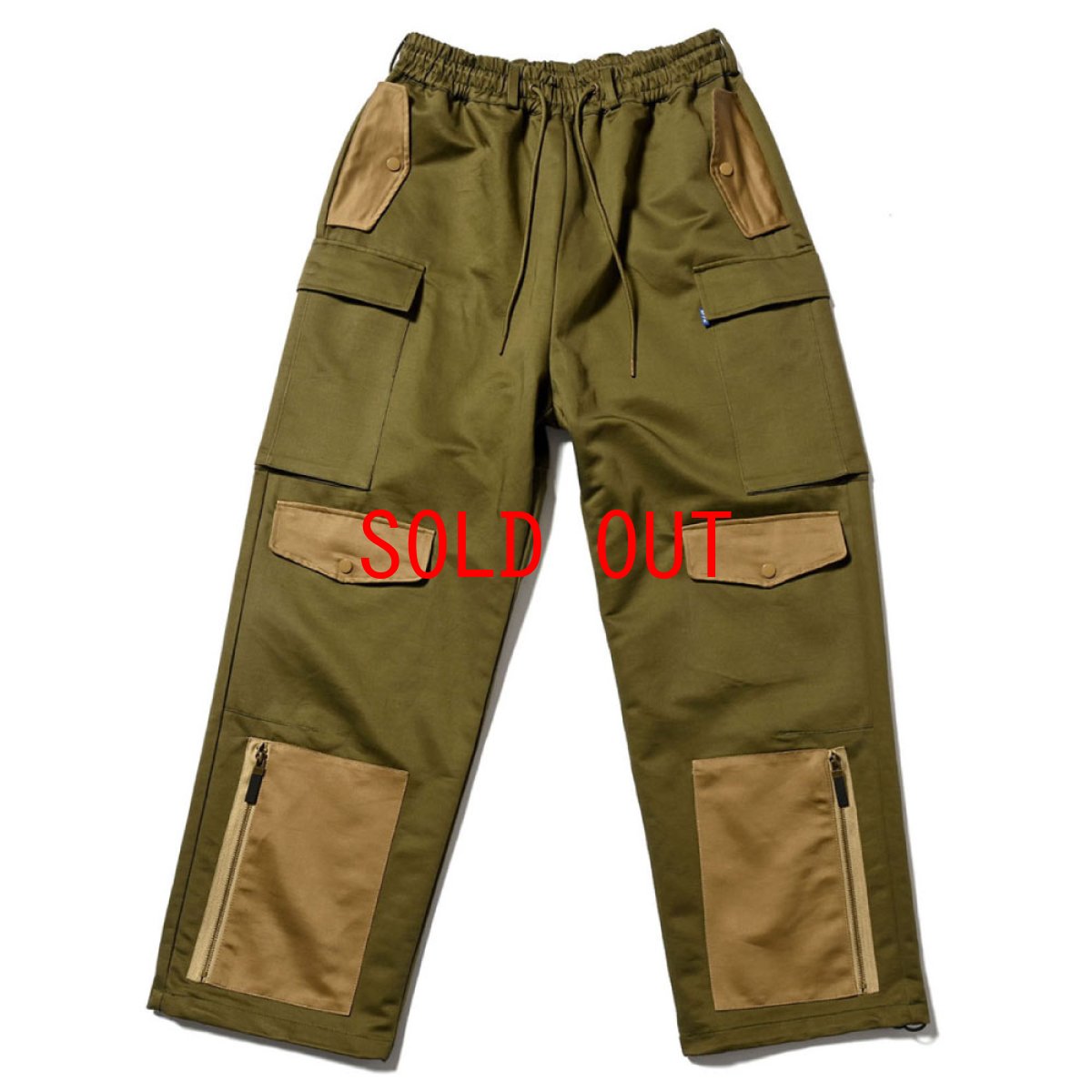 画像2: Tonal Multi Pocket Over Pants OLV マルチ ポケット カーゴ パンツ (2)