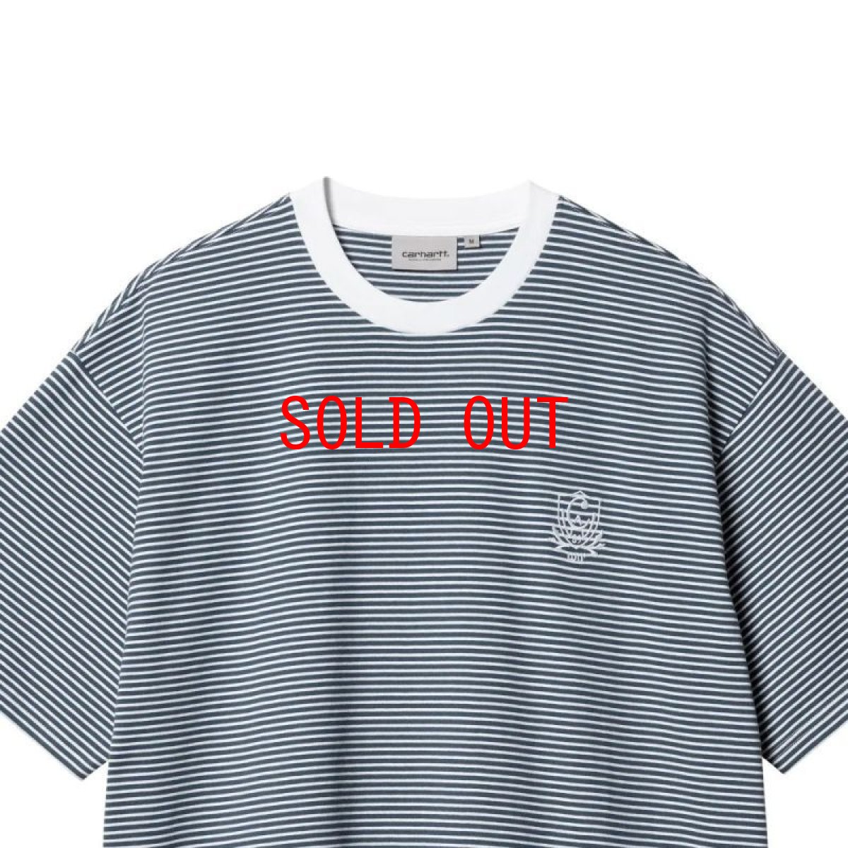 画像7: Carhartt WIP Fairley S/S Stripe Tee Naval Border フェアリー ストライプ 半袖 ボーダーTシャツ (7)