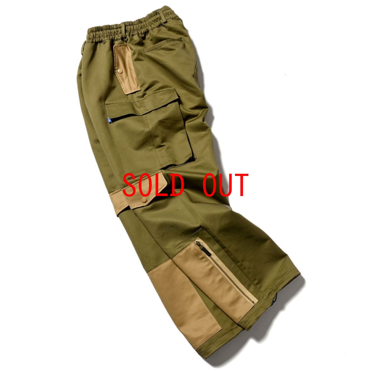 画像9: Tonal Multi Pocket Over Pants OLV マルチ ポケット カーゴ パンツ (9)