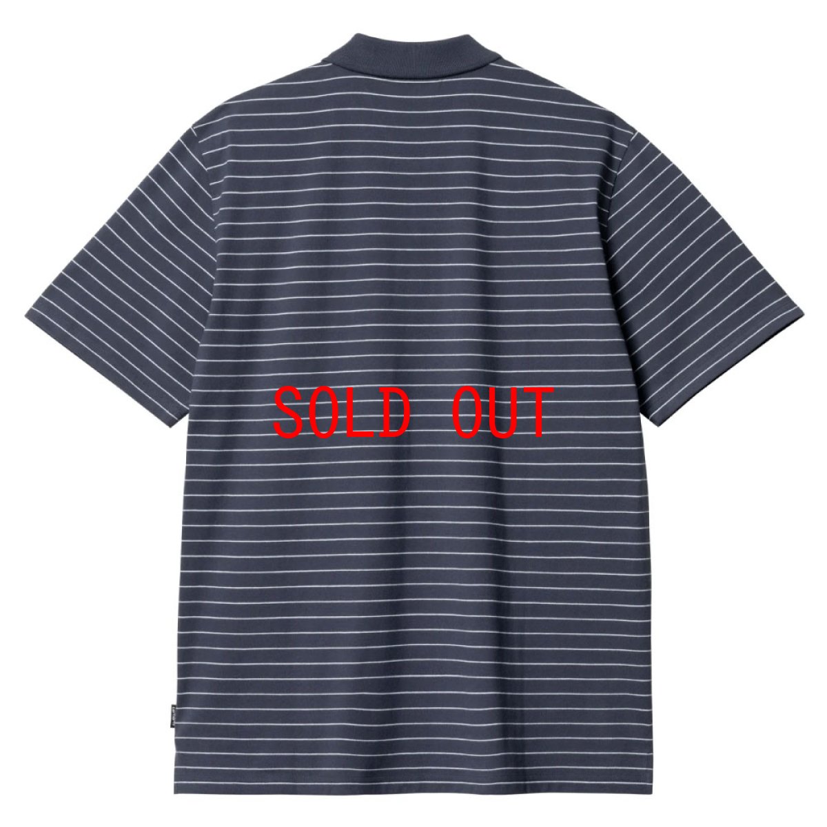 画像2: Cason S/S Stripe Polo Shirt BLU ボーダー 半袖 ポロ シャツ (2)