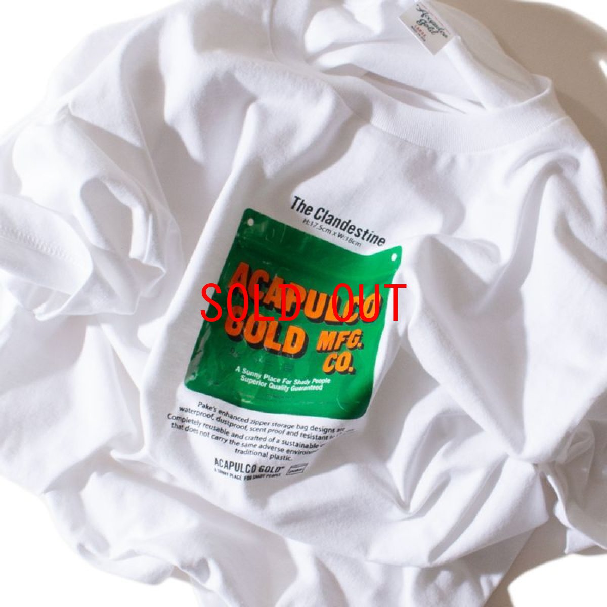 画像3: The Clandestine Collab With Pake S/S Tee WHT 半袖 Tシャツ (3)