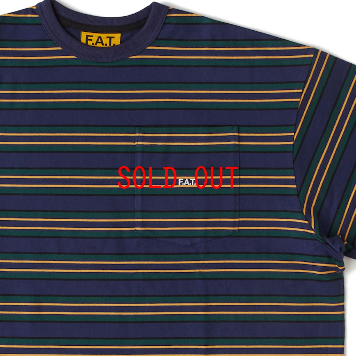 画像7: 【FAT 沖縄 Tシャツ セレクトショップ 通販】F.A.T. GIGANDA S/S Tee ボーダー 半袖 メンズ Navy (7)