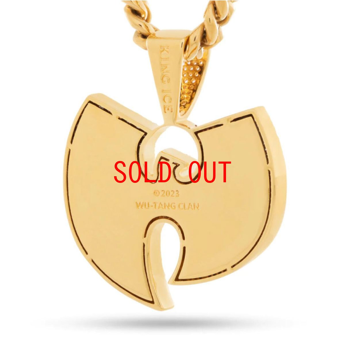 画像2: x WuTang Clan Logo Necklace ウータンクラン コラボ ロゴ チェーン ネックレス ゴールド (2)