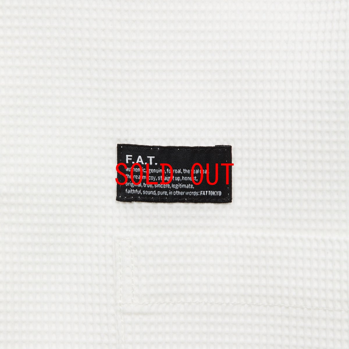 画像5: 【FAT 沖縄 シャツ セレクトショップ 通販】F.A.T. GIGABUMP S/S All Over Waffle Shirts ビッグ ワッフル 半袖 ホワイト FAT (5)