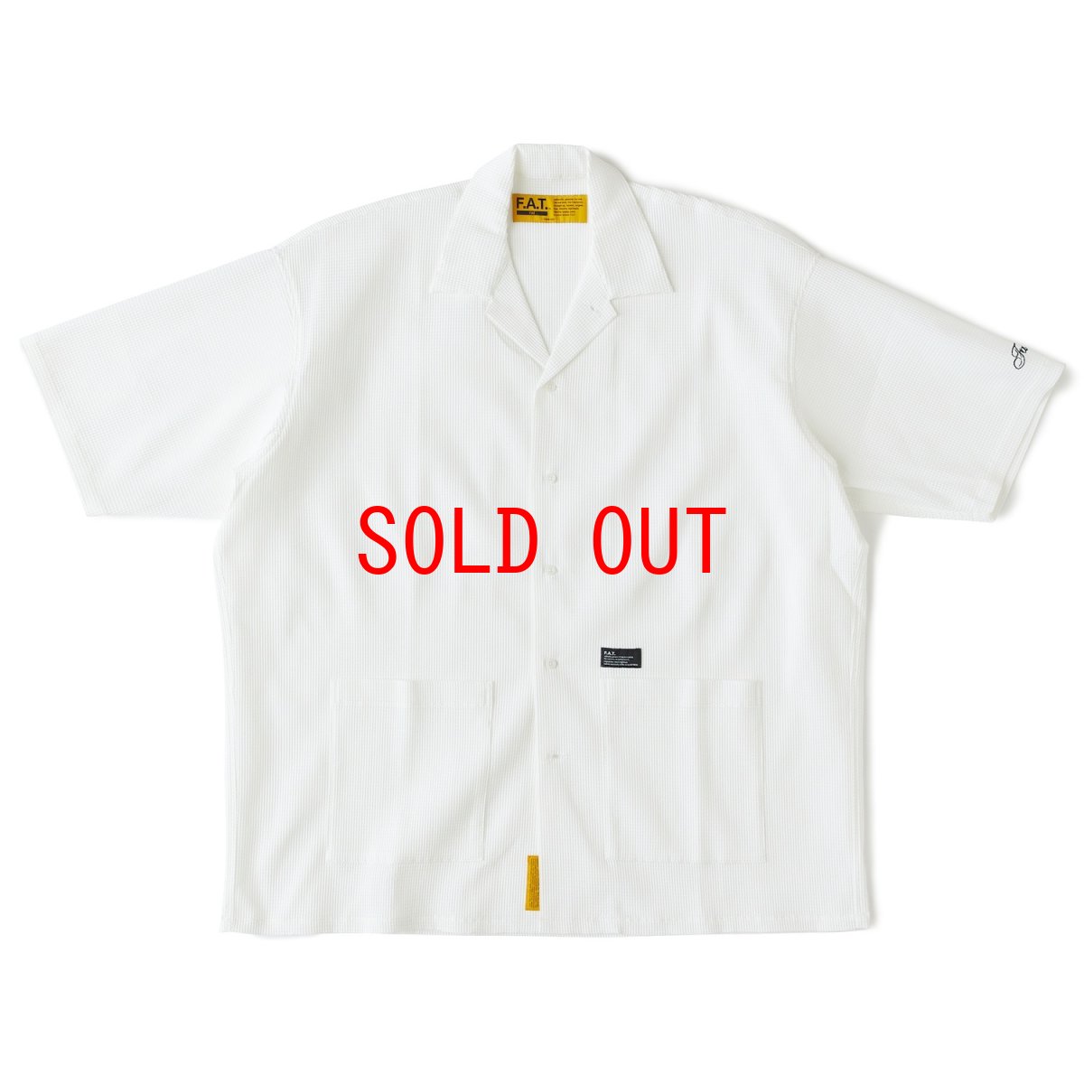 画像2: 【FAT 沖縄 シャツ セレクトショップ 通販】F.A.T. GIGABUMP S/S All Over Waffle Shirts ビッグ ワッフル 半袖 ホワイト FAT (2)