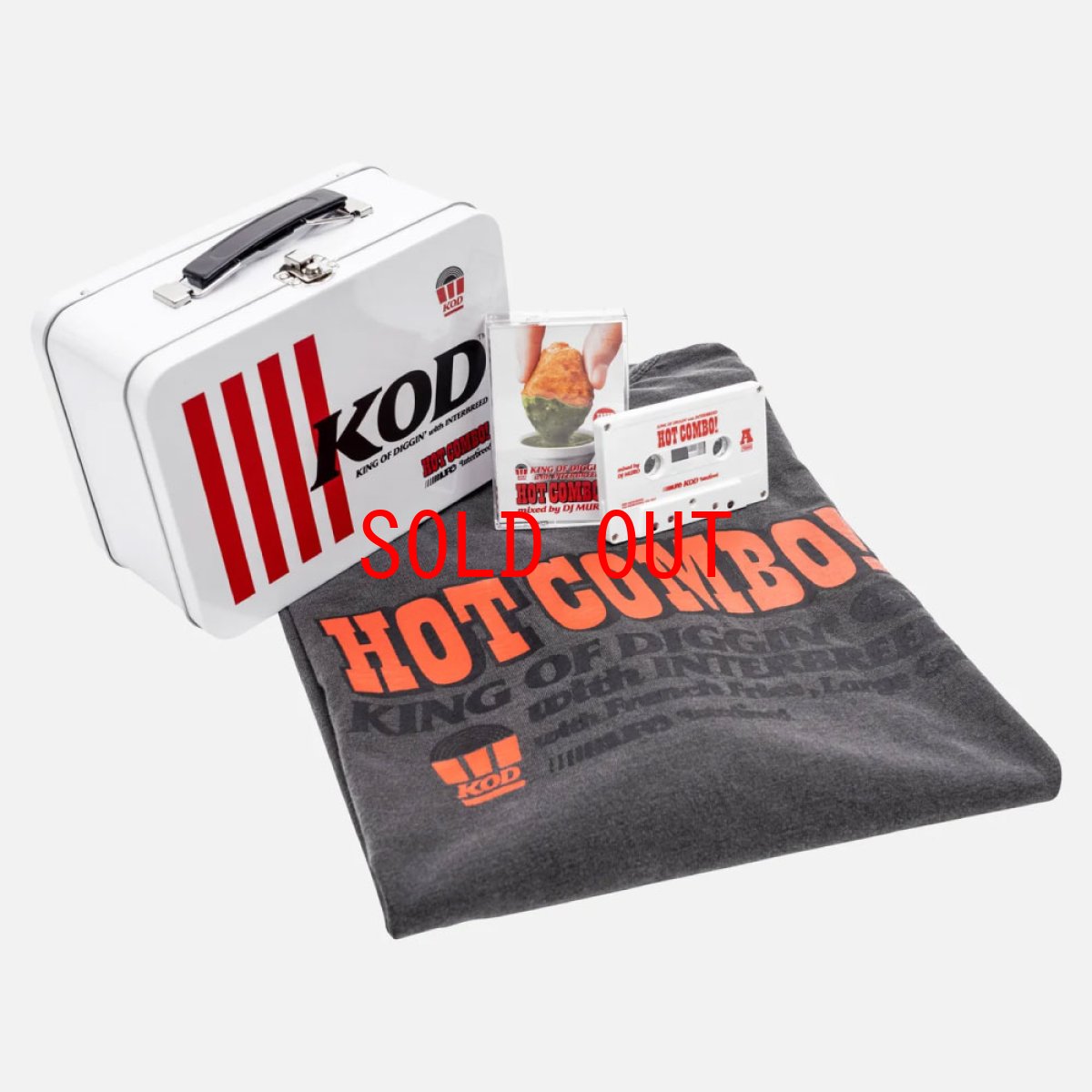 画像1: KING OF DIGGIN’ “Lunch Box Pack” Tee & MIx Tape コンボ パック ランチボックス カセット Tシャツ (1)
