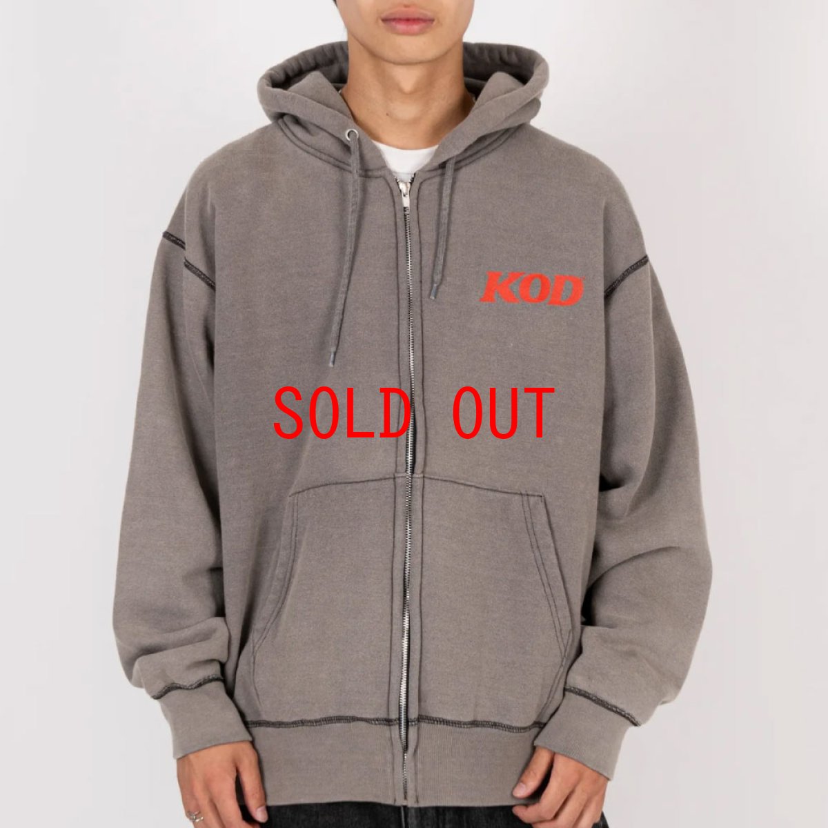 画像12: KING OF DIGGIN’ Faded Zip Sweat Hoodie” Washed ジップ スウェットフーディ ヘヴィ 12.4oz DJ MURO (12)